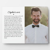 結婚のKeepsakeエレガントの誓い(右) フォトプラーク (正面)