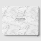 結婚のKEEPSAKEスタイリッシュフェイク金ゴールド枠 ゲストブック (裏面)