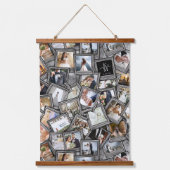 結婚のKeepsake 30フォトコラージブラックID1065 Han 吊り下げ型タペストリー (正面)