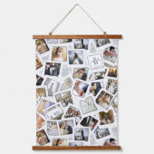 結婚のKeepsake 30フォトコラージホワイトID1065 Han 吊り下げ型タペストリー (正面)