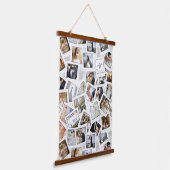 結婚のKeepsake 30フォトコラージホワイトID1065 Han 吊り下げ型タペストリー (傾斜あり)