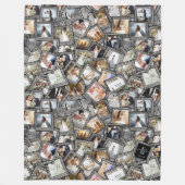 結婚のKeepsake 31 Photo Collage Black ID1065 File フリースブランケット (正面)