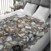 結婚のKeepsake 31 Photo Collage Black ID1065 File フリースブランケット