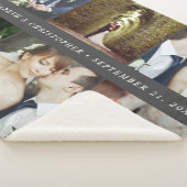 結婚のKeepsake 6正方形フォトコラージュ シェルパブランケット (3/4)