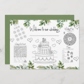 結婚のKids Activitiesゲーム 招待状 (正面/裏面)