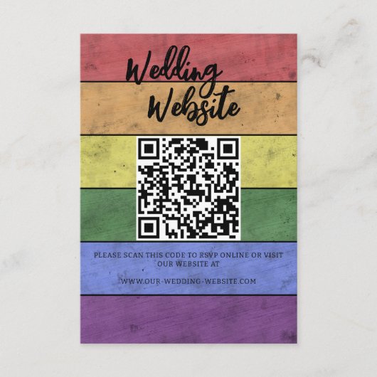 結婚のLGBTフラグプライドヴィンテージエンクロージャカード エンクロージャーカード (正面)