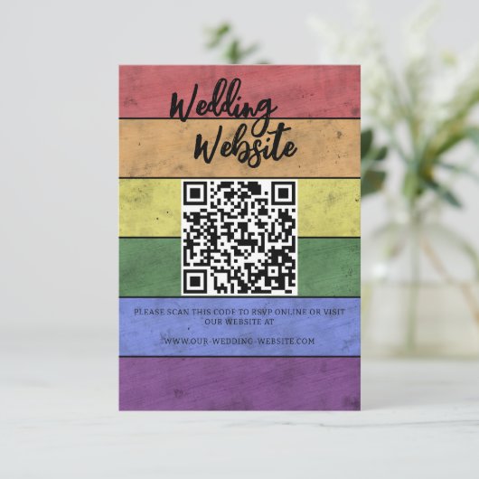 結婚のLGBTフラグプライドヴィンテージエンクロージャカード エンクロージャーカード (スタンド正面)