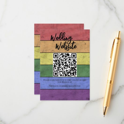 結婚のLGBTフラグプライドヴィンテージエンクロージャカード エンクロージャーカード (正面/裏面インサイチュ)