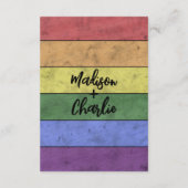 結婚のLGBTフラグプライドヴィンテージエンクロージャカード エンクロージャーカード (裏面)