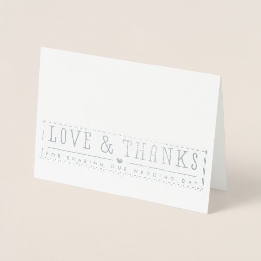 結婚のLOVEと新感謝してい規写真ファンシー贅沢 箔カード (正面)