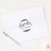 結婚のLOVE BIRDS ラウンドシール (封筒)