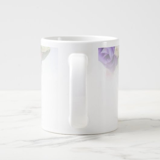 結婚のMug -カラフルのブーケ結婚付き花嫁 ジャンボコーヒーマグカップ (裏面)