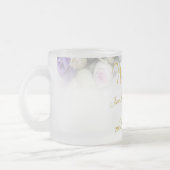 結婚のMug -カラフルのブーケ結婚付き花嫁 フロストグラスマグカップ (左)