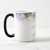 結婚のMug -カラフルのブーケ結婚付き花嫁 モーフィングマグカップ (左)