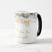 結婚のMug -カラフルのブーケ結婚付き花嫁 モーフィングマグカップ (正面右)