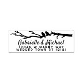 結婚のNames差出人住所 |鳥の木の枝 セルフインキングスタンプ (デザイン)