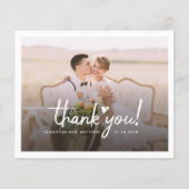 結婚のPhoto Loveハートサンキューカード (正面)