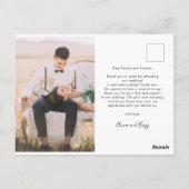 結婚のPhoto Loveハートスクリプト ポストカード (裏面)