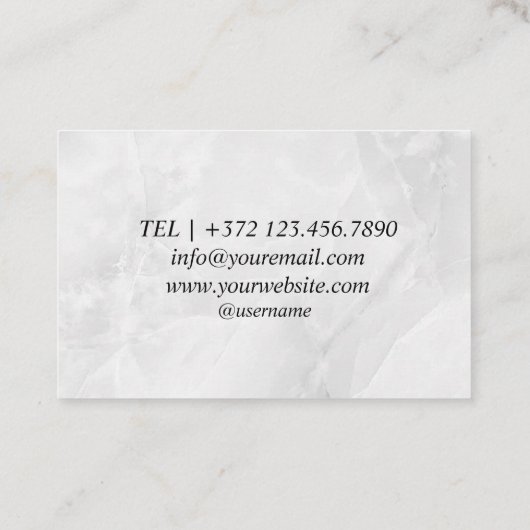 結婚のPlanning名刺 名刺 (裏面)