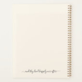 結婚のPlanning Notebookのパーソナライズされたプランナー プランナー手帳 (裏面)