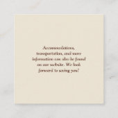 結婚のQRコードのベージュ エンクロージャーカード (裏面)