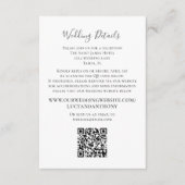 結婚のQRコードエレガントバーグンディシンプル エンクロージャーカード (正面)