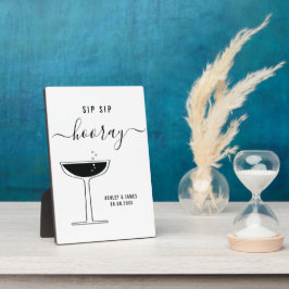 結婚のSIPホレイシャンパンクーペガラスサイン フォトプラーク