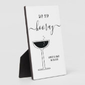 結婚のSIPホレイシャンパンクーペガラスサイン フォトプラーク (側面)