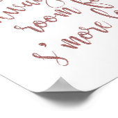 結婚のS'more Favy 8x10グリッターバラ金ゴールド標識 ポスター (角)