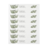 結婚のSprigs差出人住所ラベル ラップアラウンドラベル (シート)