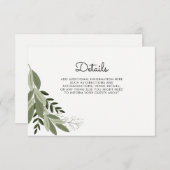 結婚のSprigs詳細カード エンクロージャーカード (正面/裏面)
