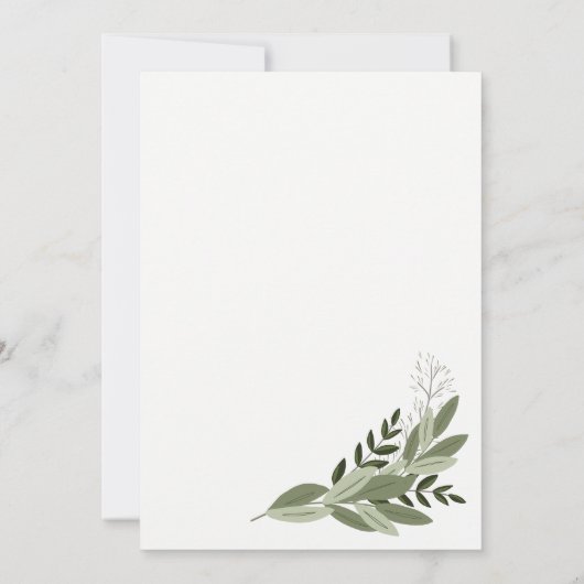 結婚のSprigs - Wedding Invite 招待状 (裏面)