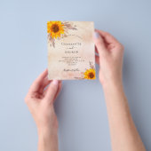 結婚のsunflowers boho pampas grass赤面予算 チラシ (手)