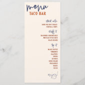 結婚のThank You & Menu Card メニュー (裏面)