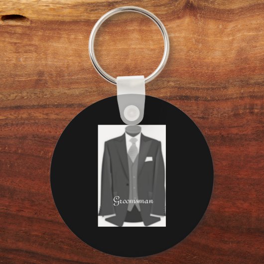 結婚のTuxedoグロムスマンKeychain キーホルダー (正面)