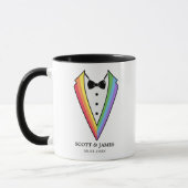 結婚のTuxedoゲイLGBTQ+コーヒー マグカップ (左)