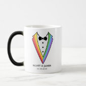 結婚のTuxedoゲイLGBTQ+コーヒー モーフィングマグカップ (左)