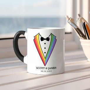 結婚のTuxedoゲイLGBTQ+コーヒー モーフィングマグカップ