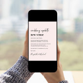 結婚のUpdate Pink New Venue 案内状