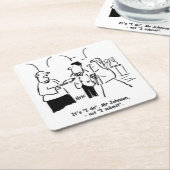 結婚のVicarはBridegroomに「I do」と言う。 スクエアペーパーコースター (アングル)