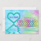 結婚のVows招待状の更新 – バラ/ハート 招待状 (正面)