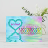 結婚のVows招待状の更新 – バラ/ハート 招待状 (スタンド正面)