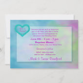 結婚のVows招待状の更新 – バラ/ハート 招待状 (裏面)