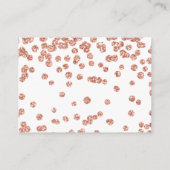 結婚のWebサイトの挿入バラ金ゴールドグリッター紙吹雪 エンクロージャーカード (裏面)