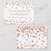 結婚のWebサイトの挿入バラ金ゴールドグリッター紙吹雪 エンクロージャーカード (正面/裏面)