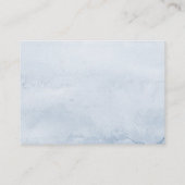 結婚のWebサイトほこりっぽい青とピンクの花 名刺 (裏面)