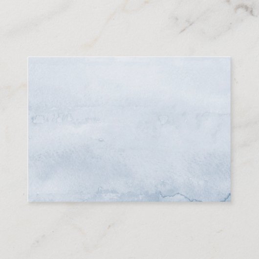 結婚のWebサイトほこりっぽい青とピンクの花 名刺 (裏面)