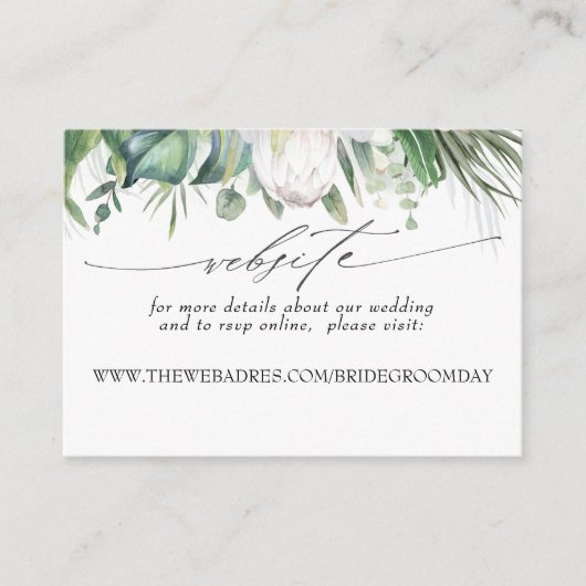 結婚のWebサイトソフトホワイト花 名刺 (正面)