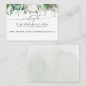 結婚のWebサイトソフトホワイト花 名刺 (正面/裏面)