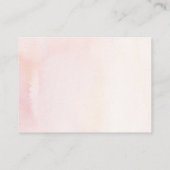 結婚のWebサイト柔らかいピンクの花 名刺 (裏面)